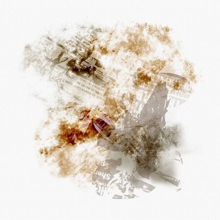 Abstract watercolor paintの写真素材