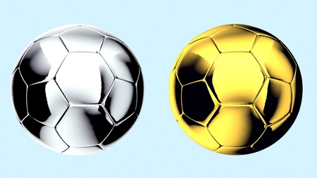 3d soccer ballの写真素材