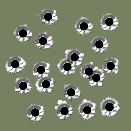 Bullet holesの写真素材