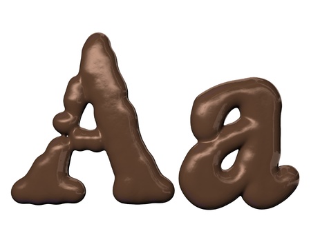 Chocolate alphabetの写真素材