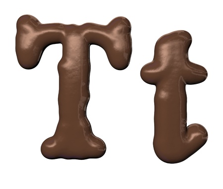 Chocolate alphabetの写真素材