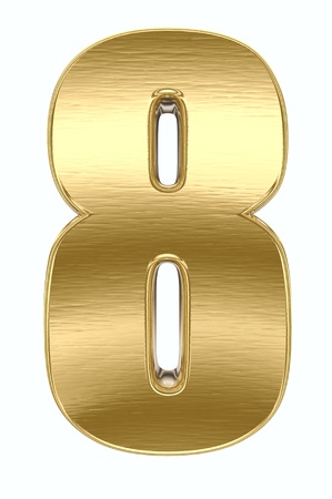 Yellow metal number の写真素材