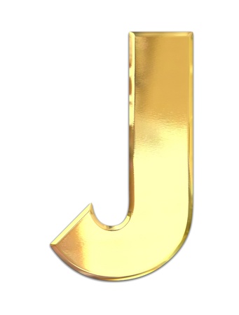 Yellow metal letter の写真素材