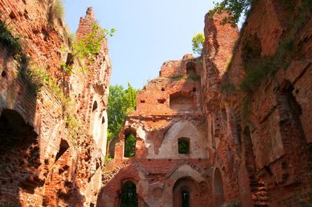 Balga - ruins of medieval castle of the Teutonic knights. Kaliningrad region, Russiaの写真素材