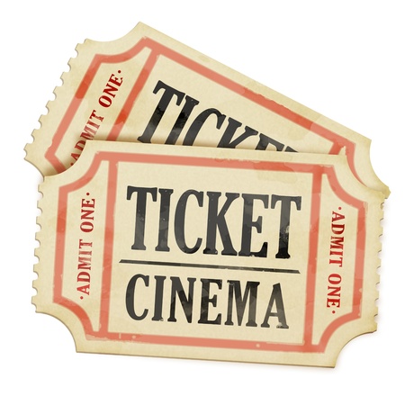 Vintage paper tickets on white background Vintage paper tickets on white background