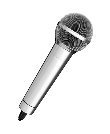 Microphone - isolated on white backgroundの写真素材