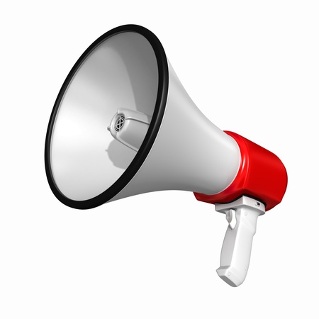 Loudspeaker or Megaphone - isolated on white background の写真素材