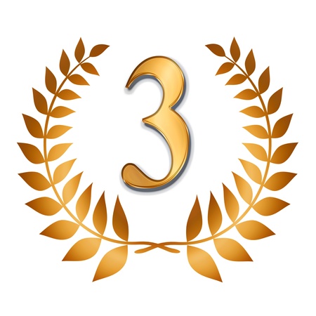 Winner bronze label - third placeの写真素材