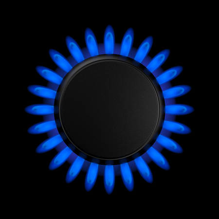 Gas burners in the kitchen oven, 3d illustrationの写真素材