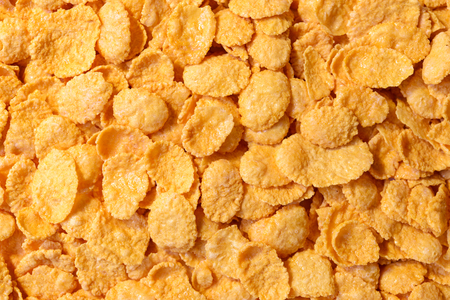 Corn - flakes close up, whole background