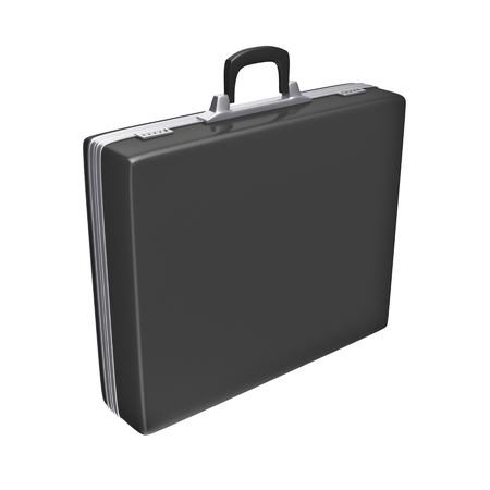 Black case - isolated on white background. 3d renderingの写真素材