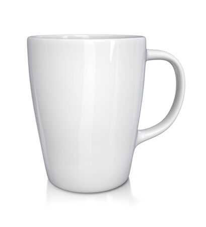 White cup - isolated on white background の写真素材