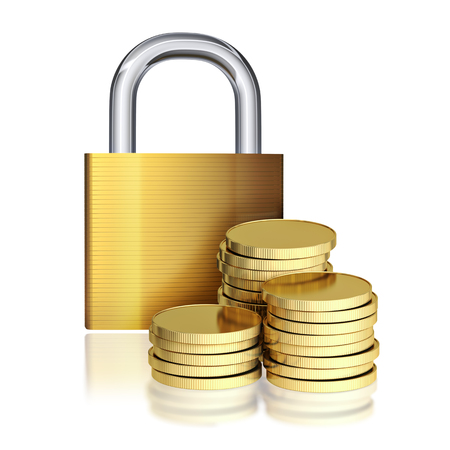 Money is protected, the concept of a financial securityの写真素材