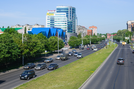 KALININGRAD, RUSSIA - JUNE 6: Vew towards business center on the Moscow prospect on June 6, 2011 in Kaliningrad, Russia. 
のeditorial素材