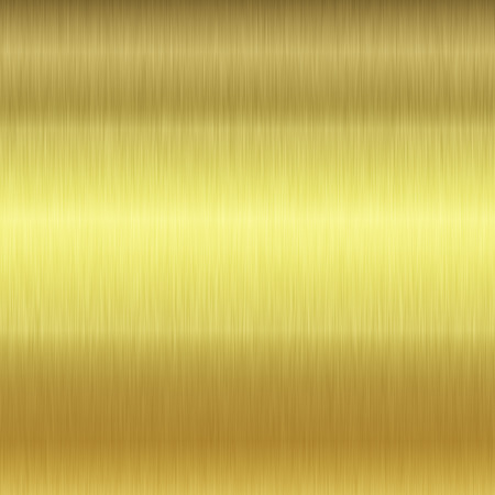 Brushed gold plate texture with reflectionsの写真素材
