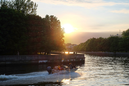 KALININGRAD RUSSIA JUNE June 2015: Ethnographic and trade center embankment of the Fishing Village.のeditorial素材