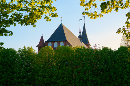 KALININGRAD, RUSSIA - May 8, 2015: Kenigsberg Cathedral is main symbol of the city, inside open museum exhibitions and classic music concerts.のeditorial素材