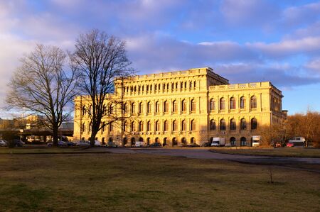 KALININGRAD, RUSSIA - FEBRUARY 16, 2016: Kenigsberg Stock Exchange, building was constructed by architect Heinrich MÃ¼ller from 1870â75のeditorial素材