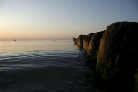 sunset at the beachの写真素材