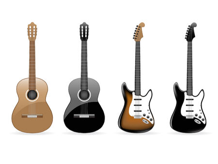 Set of vector guitarsのイラスト素材