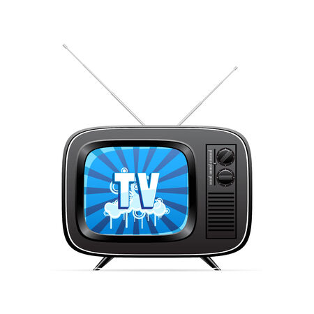 Vector retro television のイラスト素材