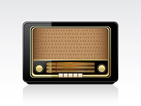 Retro radioのイラスト素材