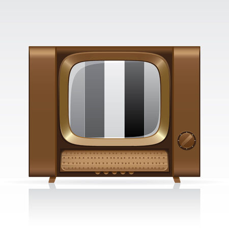 Retro old-fashioned televisionのイラスト素材