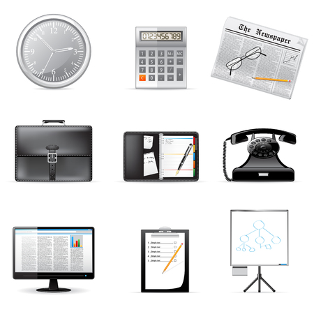 Business and office icons のイラスト素材