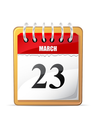  illustration of calendar with spiralのイラスト素材