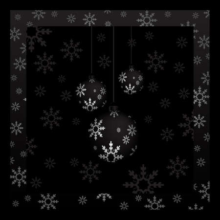 illustration of Christmas background with baubles のイラスト素材