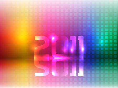 Colorful New Year Card  2011のイラスト素材