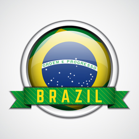 Brazil badge vector illustrationのイラスト素材