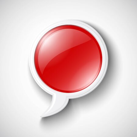 Chat Glossy Icon. Vector illustration.のイラスト素材