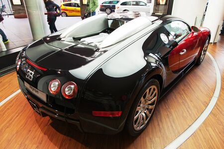 BERLIN - JUNE 2012: Bugatti Veyron in the Volkswagen-Center at the Friedrichstra?e in Berlin.のeditorial素材
