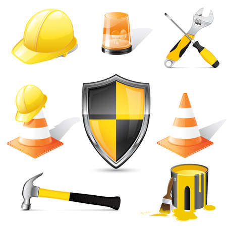 Construction iconsのイラスト素材