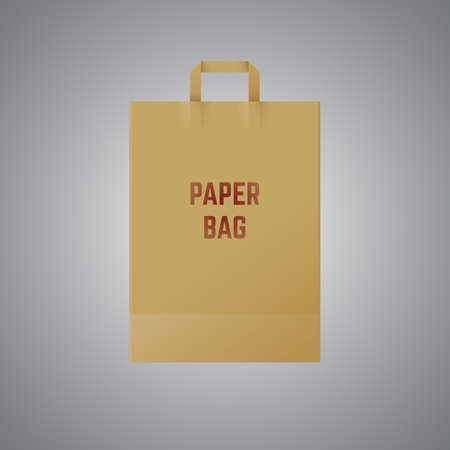 Paper bag vector illustrationのイラスト素材