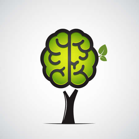Brain tree. Vector illustrationのイラスト素材
