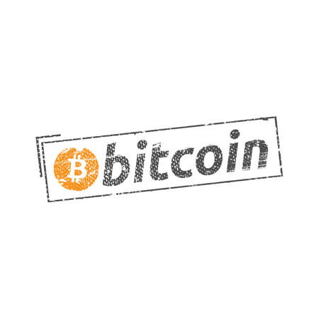 Bitcoin symbol vector stampのイラスト素材