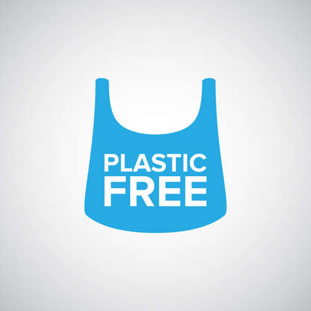 Plastic free vector bag icon.