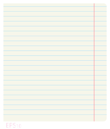 Vector illustration of a clean notebook sheet in line with the fieldsのイラスト素材