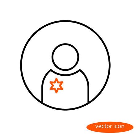 Vector linear representation of a representative with an icon, a flat linear iconのイラスト素材