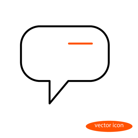 A simple vector linear image of the soap or phrase of a person who came to mind, a flat line icon.のイラスト素材