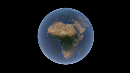 Africa on the Earth ball, isolated globe, 3d renderingの写真素材