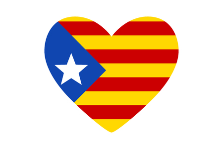 Heart in colors and symbols of the flag blue estelada, vectorのイラスト素材
