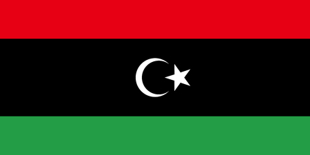 Flag of Libya in national colors, vectorのイラスト素材