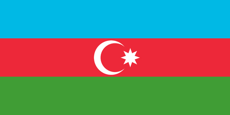 Flag in colors of Azerbaijan, vector imageのイラスト素材