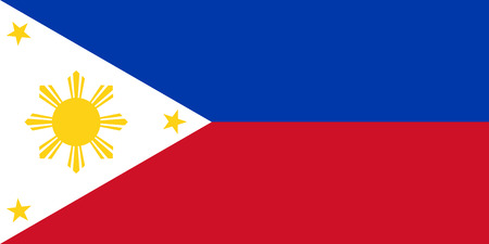 Flag of Republic of Philippines in peacetime, vectorのイラスト素材