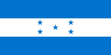 Flag of Honduras in official colors and proportions, vector imageのイラスト素材