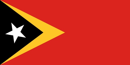 Flag of Timor-Leste official colors and proportions, vector imageのイラスト素材