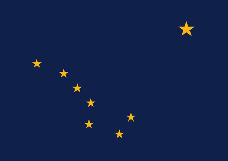 Flag of the USA State of Alaska, vectorのイラスト素材